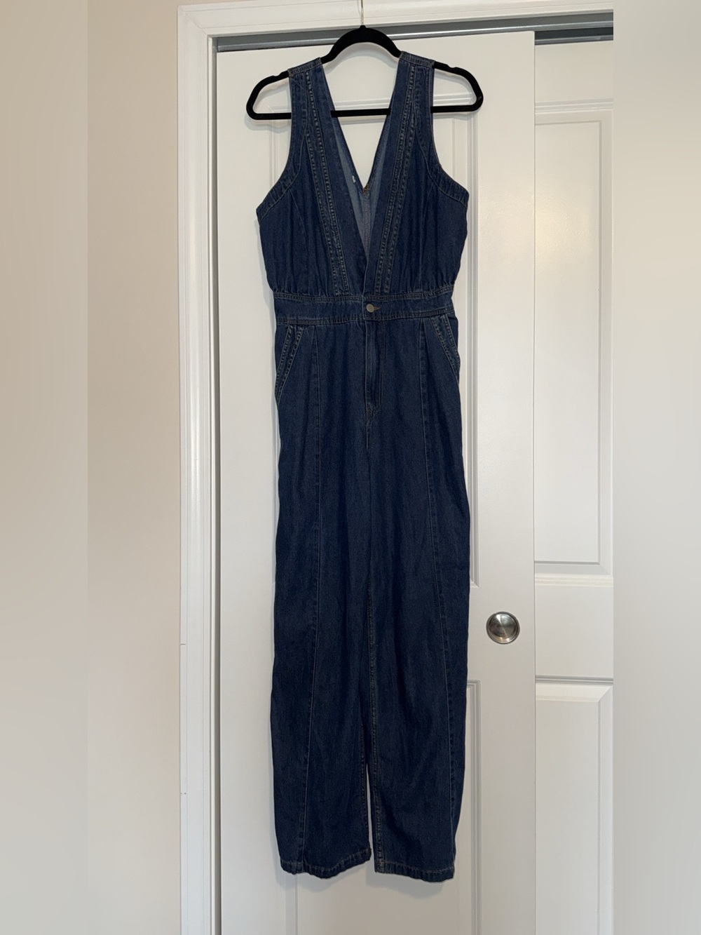 Dark Wash Denim Jumpsuit